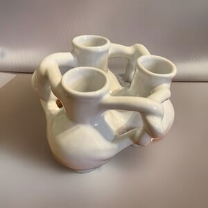 Metropolitan Museum Of Art Pottery Bud Vase Three Port